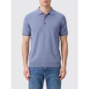 Moorer Men Moorer Pure Cotton Knitted Polo Shirt With Ribbed Trims